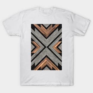 Urban Tribal Pattern No.2 - Concrete and Wood T-Shirt